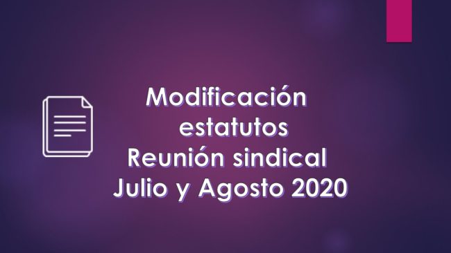 Modificacion de estatutos